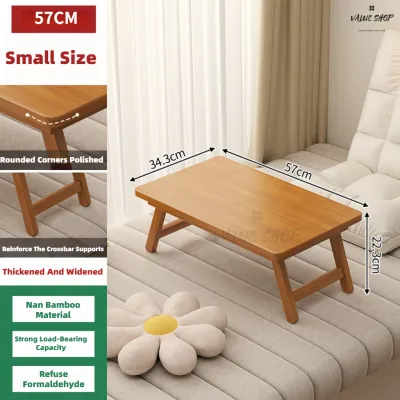 [SG Stock]Rectangular Study Desk Foldable Table Tatami Tea Table Bay Window Small Tea Table Japanese-Style Tea Table