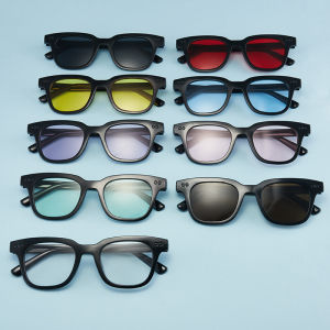 🔥Cc.👍gm sunglasses retro style INS fashion candy color small oval sunglasses for men and women casual yellow and black frame sunglasses