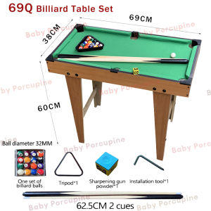Billiard Table Set 27x14 Inches For Kids Height-Adjustable Folding Pool Table With Cues Tako Billiard Toys