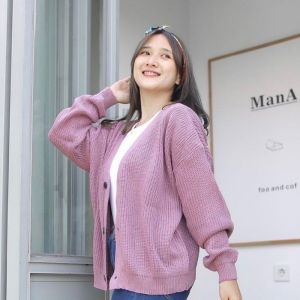 MALIKA CARDY OVERSIZE / KARDIGAN RAJUT WANITA MURAH KEKINIAN / BAJU ATASAN TRENDY