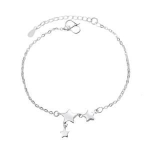 Chic Silver Plated Bracelet Minimalist Womens Bracelet Featuring Korean Trends and Pendant for Parties