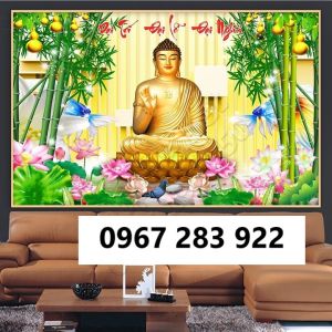Gạch tranh 3d Phật ca mâu ni