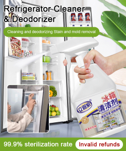 【MISUITY】500ML Antibacterial and descaling Refrigerator Cleaner deodorant freshness Refrigerator Deodorizer Good cleaning effect nonirritating Household microwave oven stain remover
