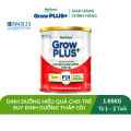 [BAO BÌ MỚI] Sữa bột Nutifood GrowPLUS+ Suy Dinh Dưỡng (Đỏ) 1+ - Hỗ Trợ Tăng Cân, Tăng Chiều Cao (Lon 1,65 Kg). 