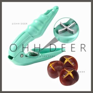 OHHDEER Chestnut Clamp Serrated Inner Knife Stainless Steel Walnut Pecan Hazelnut Nut Pistachio Nutcracker Knife Kitchen