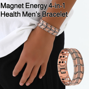 Mens Red Copper Magnetic Therapy Bracelet Health Bracelet With Strongth Magnetic Therapy  Vintage Copper Link Design