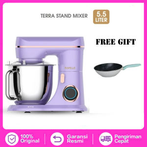 RAVELLE Stand Mixer 5.5L Terra Electric Mixer - Platinum Lavender