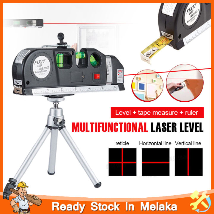 4 In 1 Infrared Laser Level Multi-function High Precision Tape Rulers ...