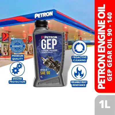 PETRON GEP Gear Oil SAE 140 & SAE 90 - High-Performance Lubricant for Heavy-Duty Gearboxes 1L