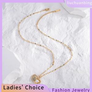 [COD] liuchuanbing Jewellery Vòng cổ ngọc trai cho phụ nữ đầy đủ của Thạch Vỏ Titan Mặt dây chuyền vòng cổ không xỉn Kim Loại vòng cổ