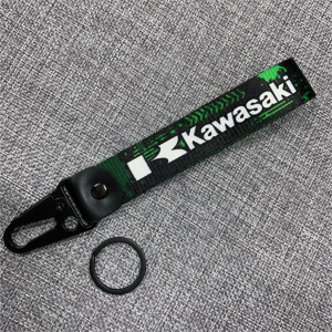 KAWASAKI 3D Laser Rainbow Sticker Embroidery KeyChain Keyring for Z Logo Z1000 Ninja 650 Motorcycle Decals