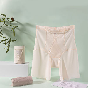 Lace Seamless Ice Silk Safety Short Pants Women Thin High Waist Boyshorts Under Skirt Panties Anti Rubbing Thigh Safety Shorts