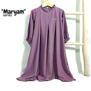 gamis anak maryam series 3-12 tahun crinkle airflow /dress anak tanggung muslim polos modern