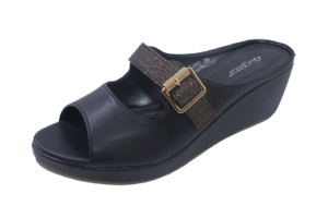 GF Shoe Glitter Buckle Wedge Sandals G 398-334