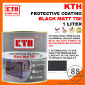 1L & 5L KTH Paint Black Matt Paint 786 / cat hitam mati / black  / matt paint for wood / anti rust paint / primer /anti karat / cat hitam / cat besi / cat kayu / metal paint / wood paint / black matt / matte / anti rust / anti karat. 