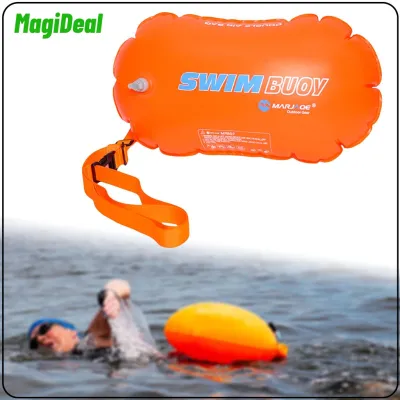 MagiDeal phao bơi phao kéo bơm hơi túi khí phao bơi khả năng nhận diện cao dày cho các hoạt động ngoài trời triathletes ống thở