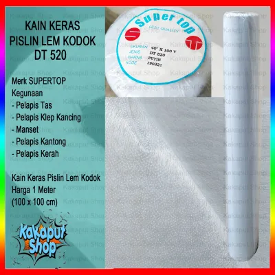 KAIN KERAS PISLIN LEM KODOK DT 520 MERK SUPERTOP - HARGA 1 METER