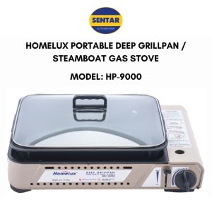 [100% Original] Homelux Portable Deep Grillpan And Steamboat Gas Stove/Cooker (HP-9000)