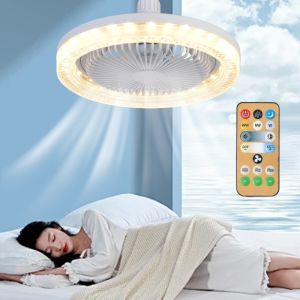 Crystal Ceiling Fan Light With Remote Control 3 Colors 30W Silent Fan Ceiling Lamp Timer Function For Bedroom Living Room