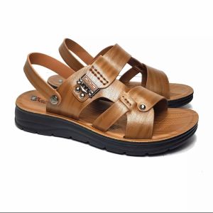 [ SALE 50% ] Dép nam da bò dép quai ngang dép da nam cực mềm êm đế được làm từ cao su biến tính cực mềm dẻo đường keo sắc nét tinh tế