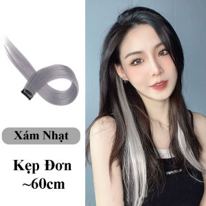 Tóc Giả Kẹp Dài 60cm Highlight Nhiều Màu Dáng Thẳng Tự Nhiên Kẹp Tóc Nối Highlight Phối Màu Cá Tính Thời Trang Sành Điệu