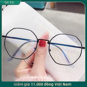 QK FA ✨ Kính siêu nhẹ khung hợp kim đồng bằng người đàn ông phụ nữ chống ánh sáng màu xanh kính Đảng trang trí kính Mắt kính giả