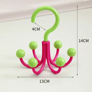 3/1pcs Portable Rotating Hook Space-Saving Six Claws Hook Hanger 360° Rotating Garment Hook with Six-Claw Design Color Multi-Functional Coat and Bag Organizer for Closet Storage