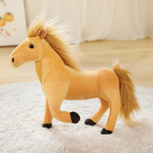 Simulation White Black Brown Horse Stuffed Toy Children Plush Toy