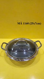 Chảo chống dính Meyer nội địa Nhật size 25cm cao 7cm (mã 1160) Dùng được bếp từ_Hàng nội địa Nhật đã qua sử dụng