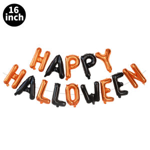 YESPERY 16inch Happy Halloween Balloon Banner Halloween Party Decorations for Home Decor Background Wall Layout