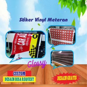 Cetak Print Stiker Vinyl Meteran Indor Custom