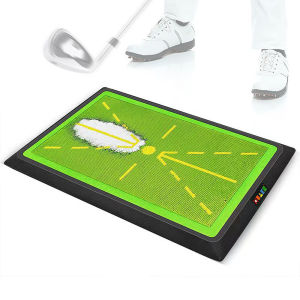 อุปกรณ์ช่วยปรับปรุงวงสวิง แผ่นหญ้าซ้อมกอล์ฟ สำหรับจัดตำแหน่งหัวไม้กอล์ฟ แผ่นพรมสำหรับฝึกซ้อมกอล์ฟ