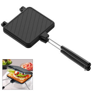 Vktech Premium Non-Stick Bakeware Double Sided Flip Grill Pan for Breakfast Pancakes Toast Omelets Durable and Easy to Use