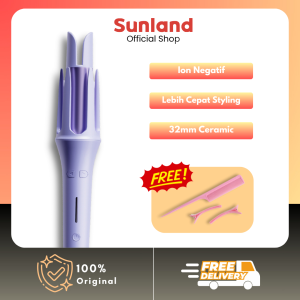 Sunland Bundling Catokan Rambut Curly Otomatis SCR1 & Hair Dryer SH2 Negative Ion Hair Protection