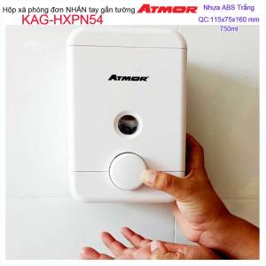 Hộp nhấn xà phòng Atmor KAG-HXPN54 -Trắng-White bình xịt xà bông 750ml tiện dụng nhấn êm siêu bền