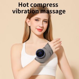 SERAPHYXO ไม่ลื่น ที่ป้องกันข้อมือแบบให้ความร้อนไฟฟ้า ปรับได้ ป้องกัน นวดข้อมือไร้สาย ผ่อนคลายกล้ามเนื้อ ระบายอากาศได้ดี ผ้าพันข้อมือประคบร้อน ฟื้นฟูการเล่นกีฬา