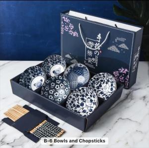 Mangkok Set Premium Keramik Peralatan Makan Porselen Souvenir