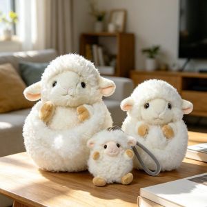 WAPKTY Handmade Hedgehog/Lamb Plush Doll 10/20/30cm Soft Plush Hedgehog Stuffed Toy Cute Lifelike Design Hedgehog Pillow for Kids