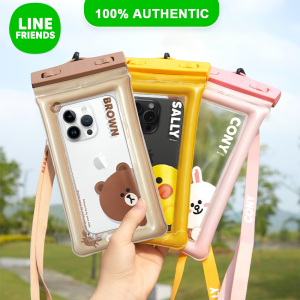 LINE FRIENDS BROWN Waterproof Pouch Clear Touch Screen Cover for Summer Beach Water Park HD Photo PVC ABS Shell LFB351 LFB373