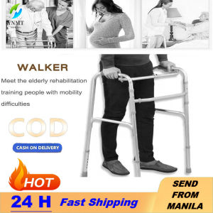 Local Ship Adult Walker Adjustable Lightweight Multi-Functional Foldable Stainless Steel Walking Aid Aids Crutches Canes Toilet Armrest 915 With Wheels Heavy Duty Spare Parts
