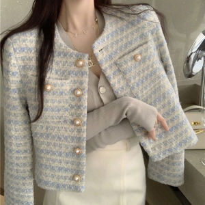 Blazer Tweed Suit Gentle Romantic Style M601