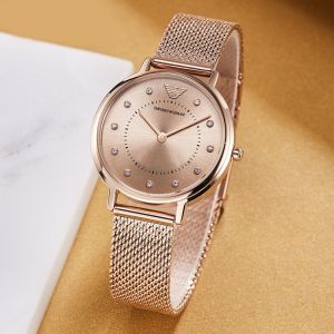 Emporio Armani AR11129 European and American steel belt quartz diamond full Star waterproof fashion temperament elegant womens watch