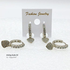 Anting Wanita Anting Aulia 03 Alloy Lapis Mas 18K Permata Zirconia Premium Quality & Tahan Lama EP014S