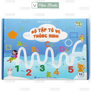 Bộ Tập Tô Vẽ Thông Minh Thanh Nga Xoá Được. Đồ Chơi Giáo Dục Toàn Diện Cho Bé