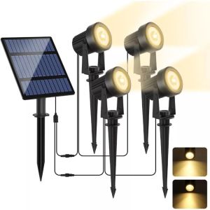 ANAMA IP65 Solar Landscape Lights Solar Powered 4 In 1 Solar Spotlights Decoration Rotatable Waterproof Solar Light Garden