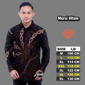 Kemeja Batik Pria Lengan Panjang Jumbo 5L - Baju Batik Pria Terbaru 2025 New Motif Pekalongan Seragam Batik Exclusive Murah Berkualitas