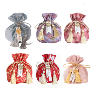 Trung Quốc Wedding Velvety túi kẹo thanh lịch dây rút thiết kế hiệu quả vải quà tặng bao bì cho buổi lễ