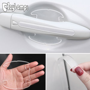 ที่จับประตูรถกันรอยขีดข่วนสติกเกอร์ซิลิโคนใสสำหรับป้องกันการกระแทกของประตูรถยนต์