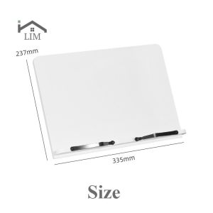 SG Large Book Stand for Reading 34x24cm 5 Angles Adjustable PVC Wooden Book Holder for TextbookTabletPad Phone Holder