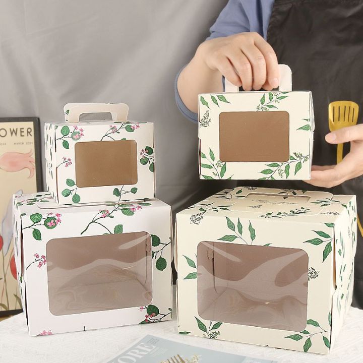 5 PCS AESTHETIC CAKE BOX WITH HANDLE AND CAKE BOARD | Lazada PH